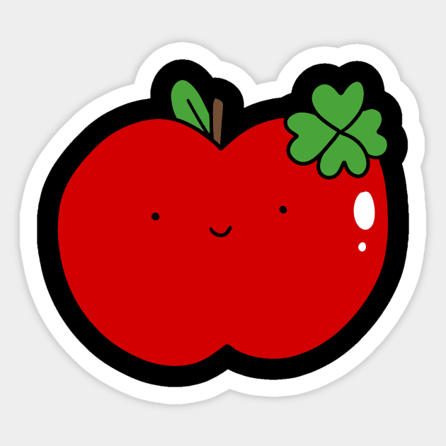 Lucky Red Apple Sticker by saradaboru